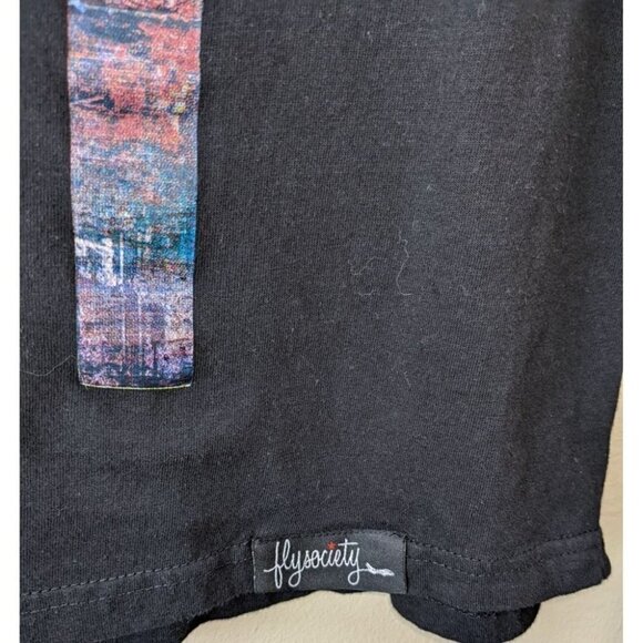 Fly Society Mens Medium Black With Graphic on Front and Sleeves - Picture 5 of 5